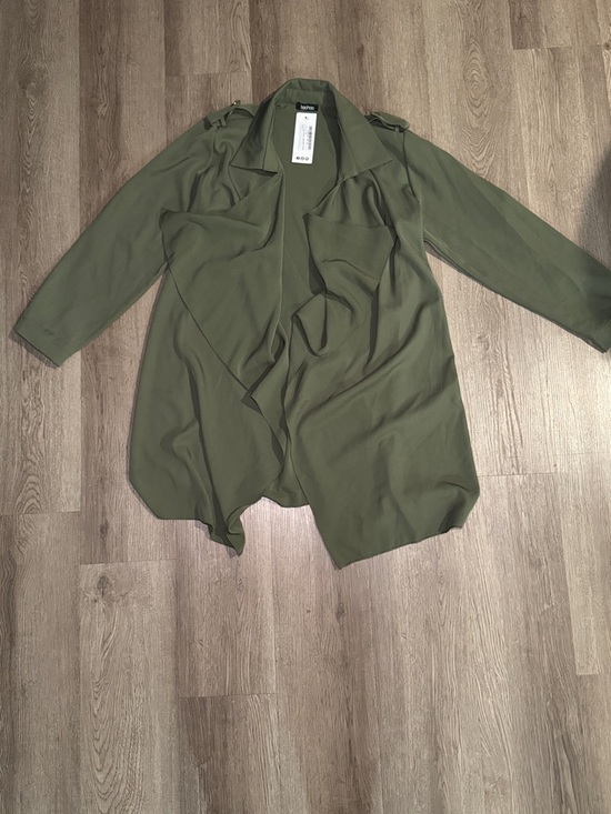 Boohoo Jackets & Blazers - Boohoo Olive Green Waterfall Trench